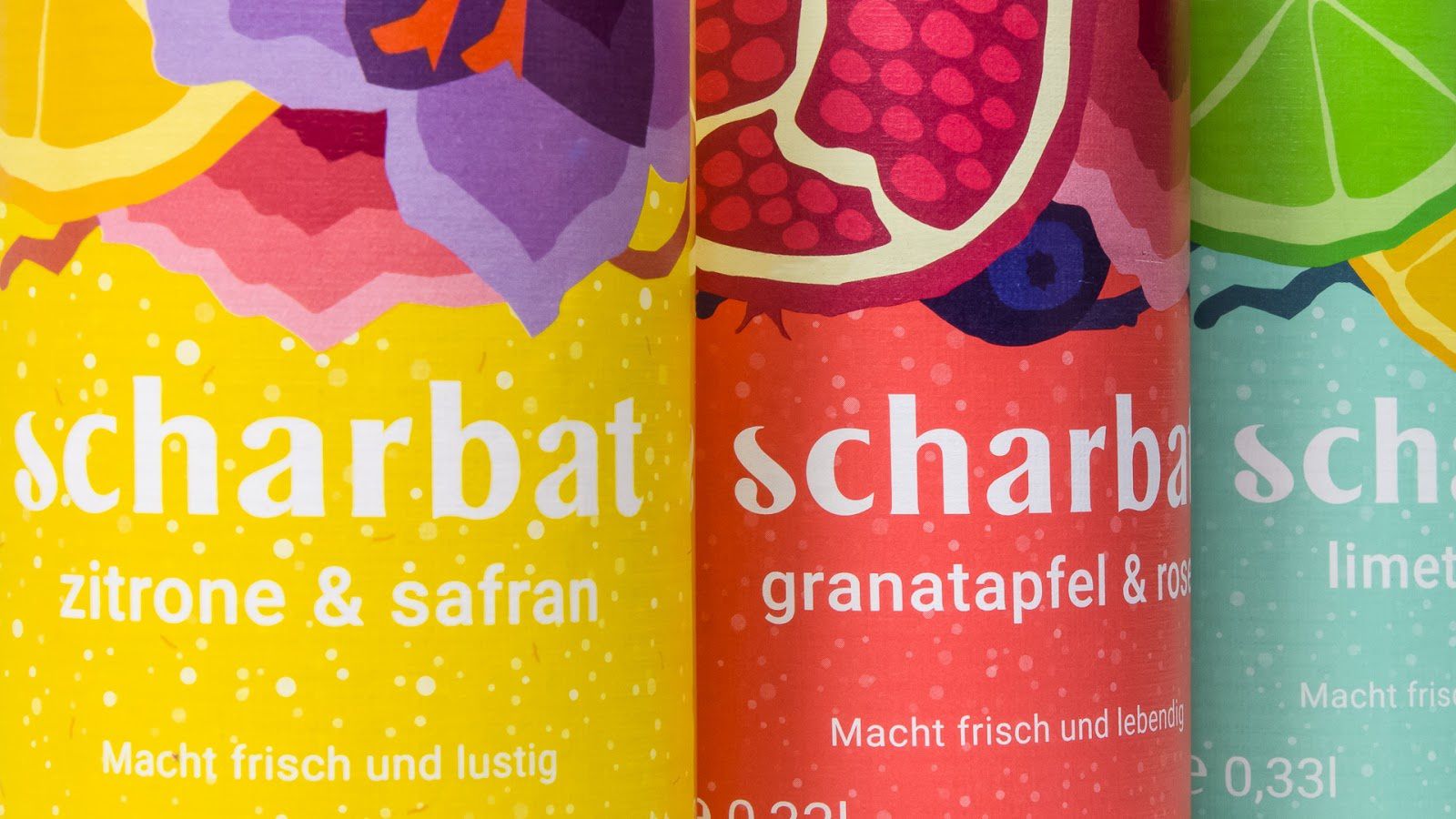  Scharbat - Kumpel GmbH (limonade) | Design : navarra.is, Berlin, Allemagne (août 2016)