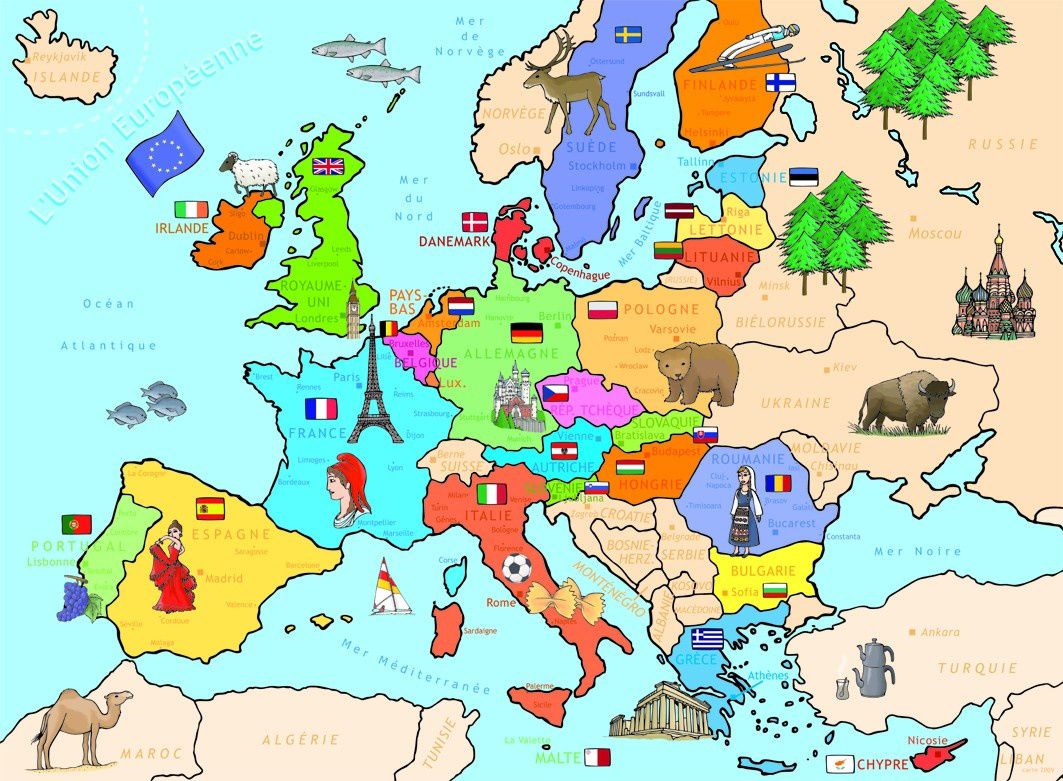Géographie (9) L'Europe - Le CM1 d'Azal