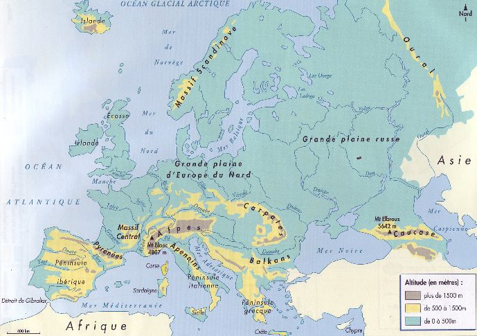 Géographie (1): Les montagnes en Europe - Le CM1 d'Azal