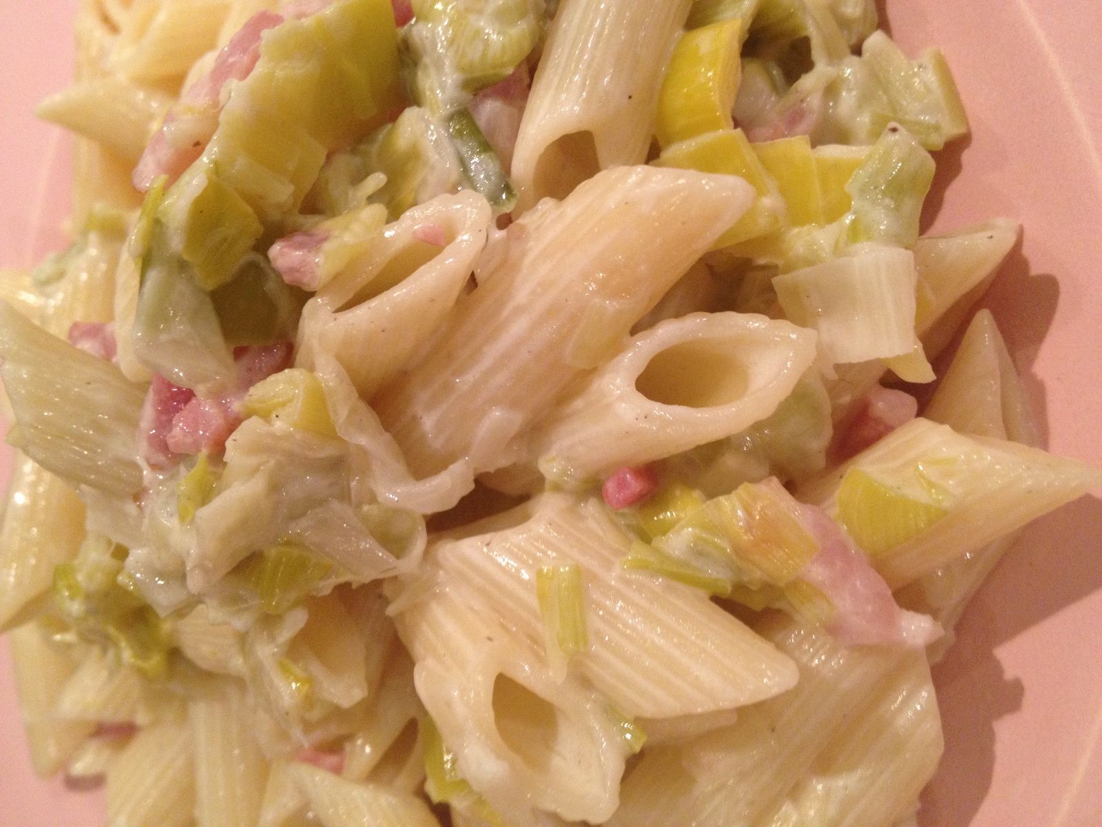 Pâtes aux poireaux et bacon Rachel et sa cuisine légère et gourmande