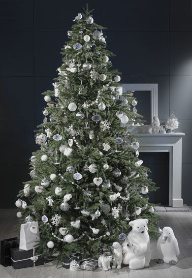 deco sapin de noel blanc