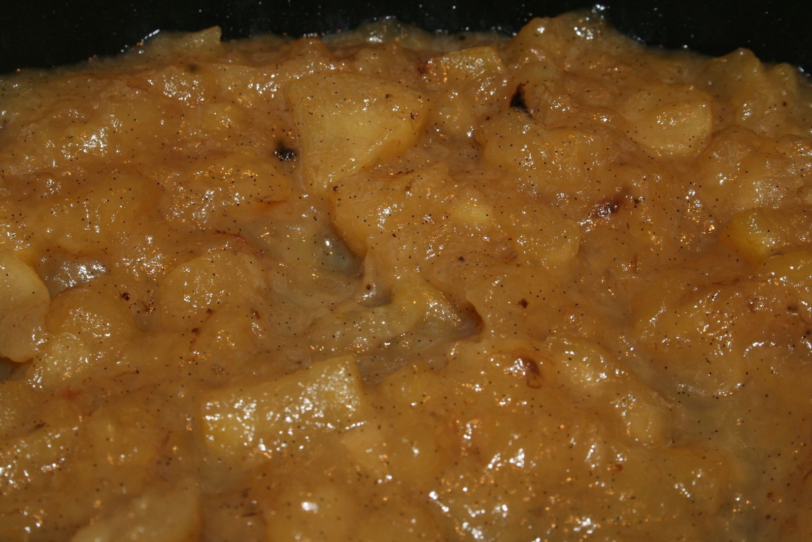 Compote pommebananerhum et vanille