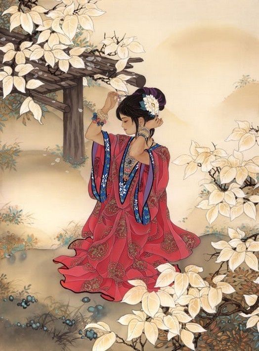 Stili e forme di pittura giapponese... Ob_b8c765_femme-asiatique-se-recoiffant-7