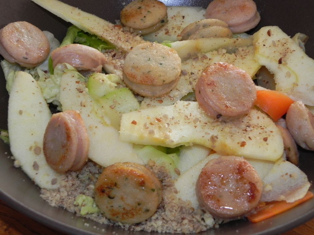 Salade de boudins blancs aux légumes L