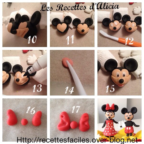 Tuto Mickey Minnie pate a sucre