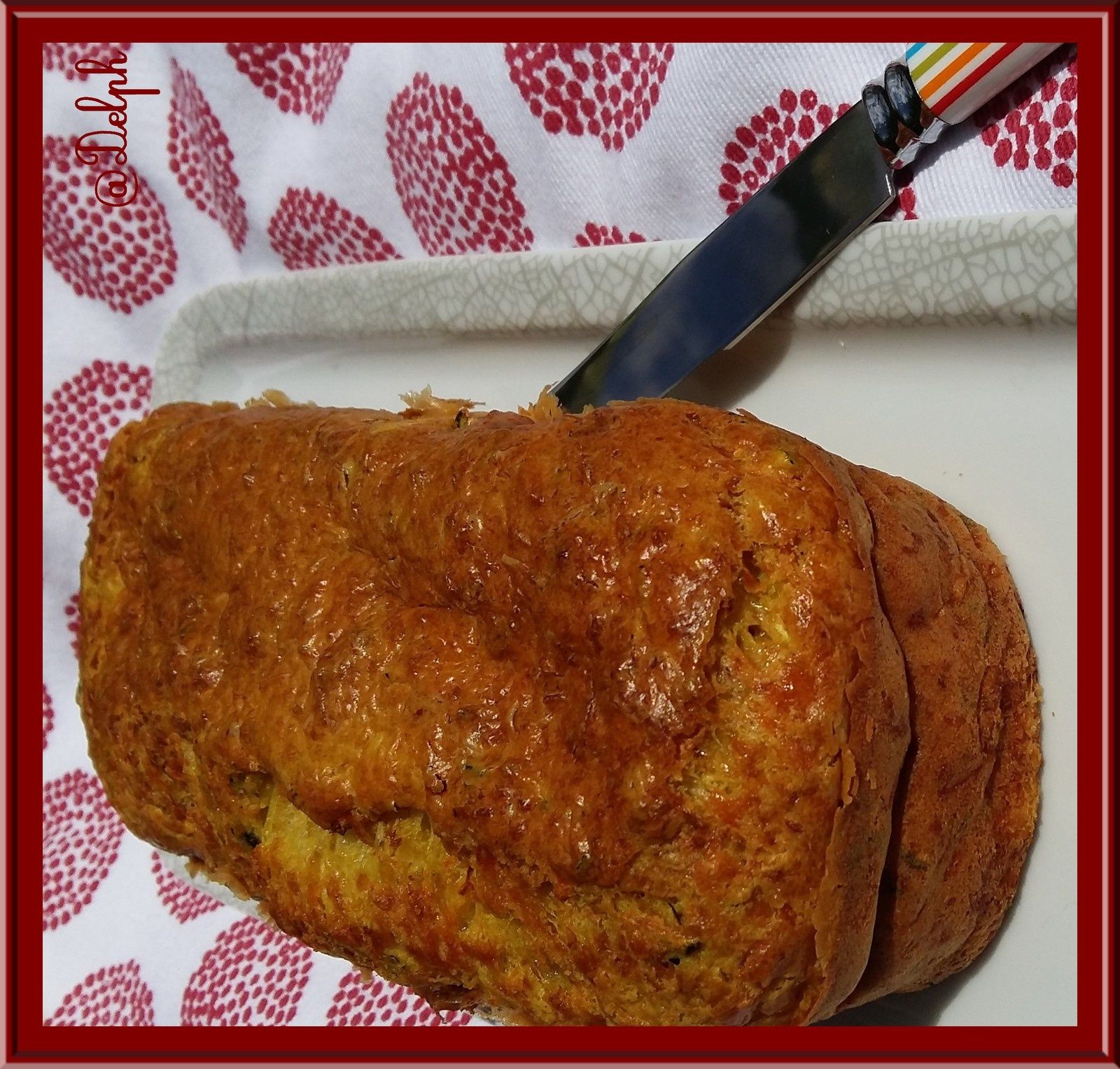 Cake salé aux Courgettes,Poulet, Colombo et Comté