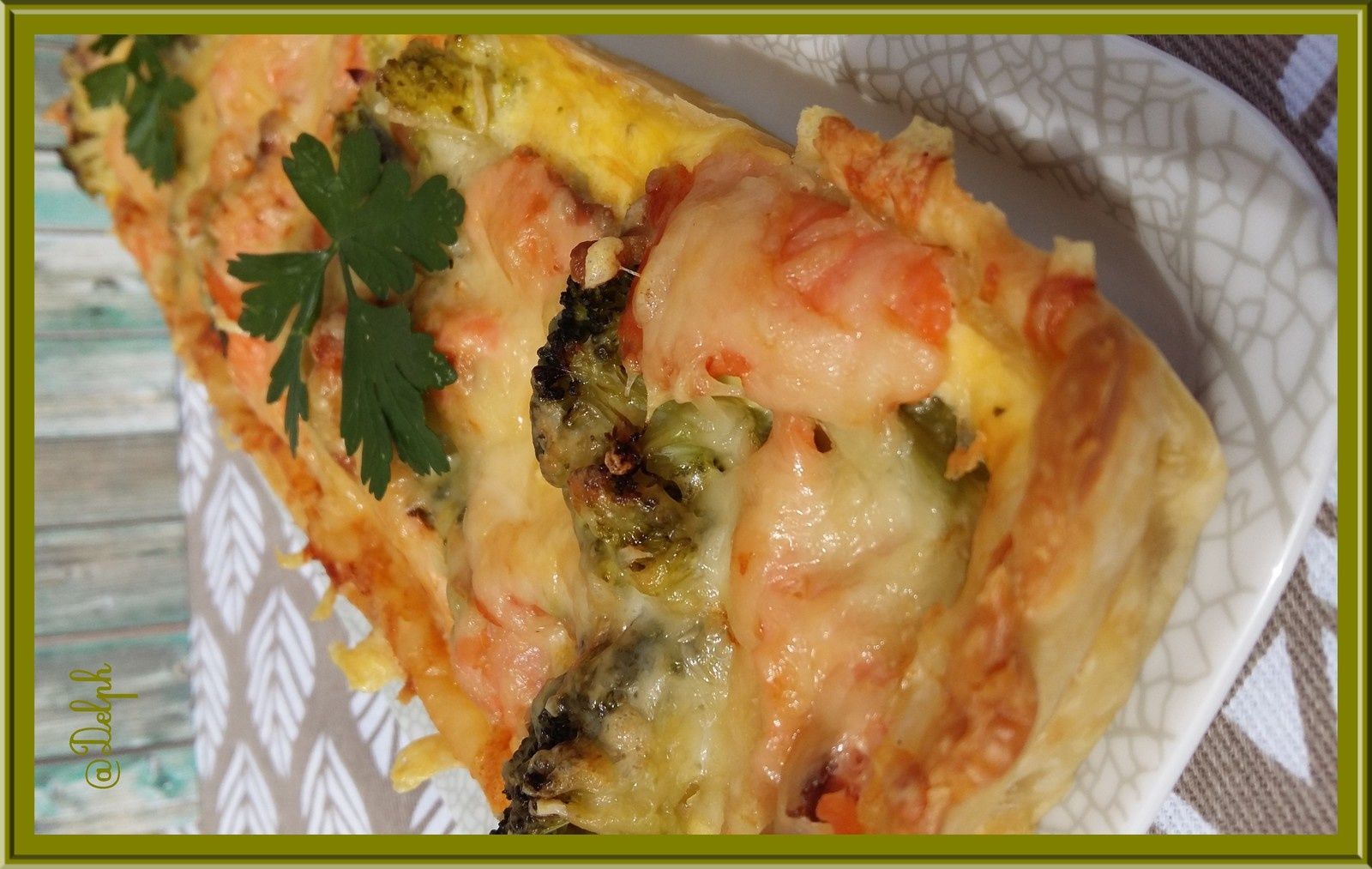 Tarte au saumon fumé et brocoli