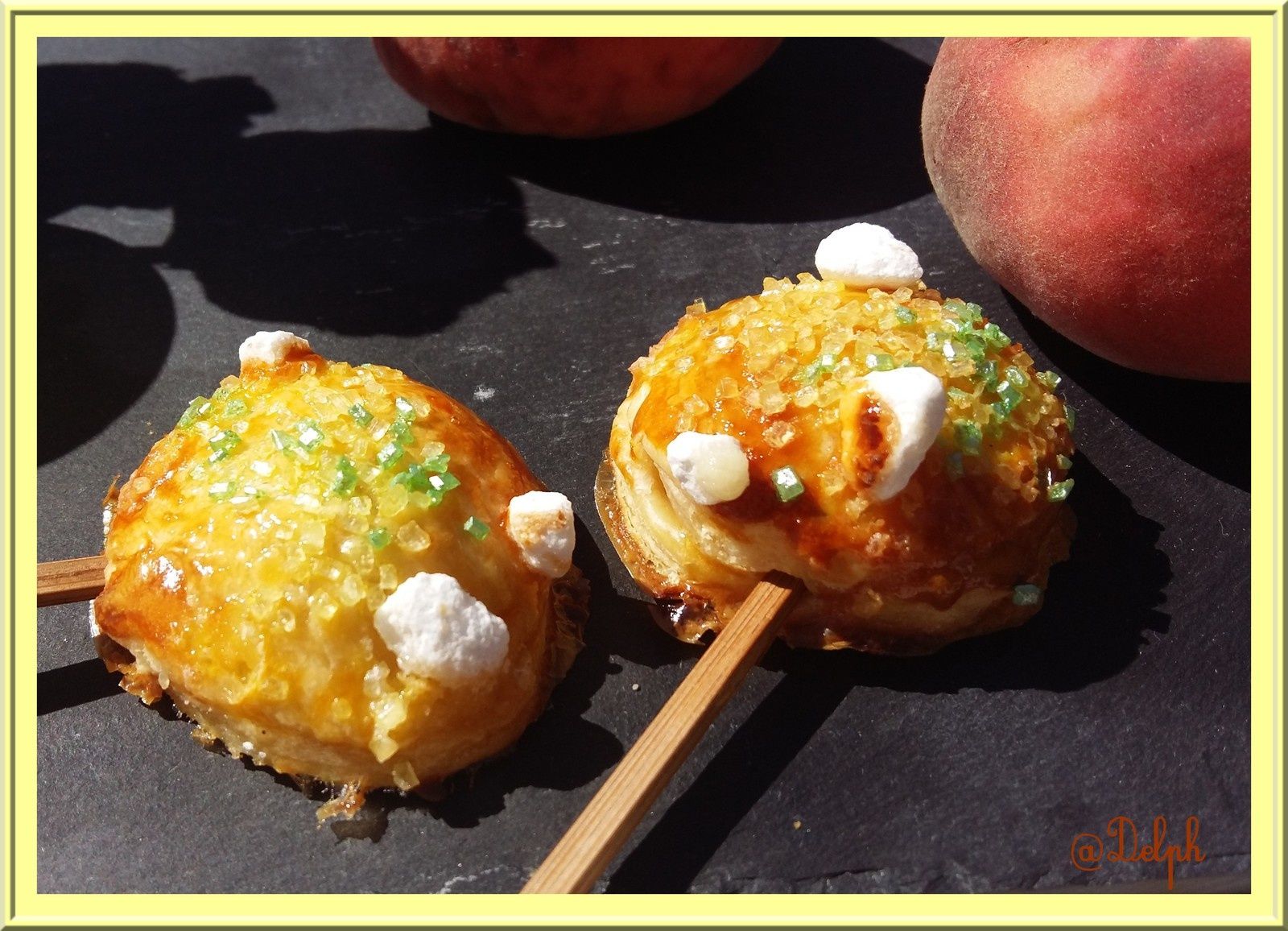 Pie pops express aux pêches