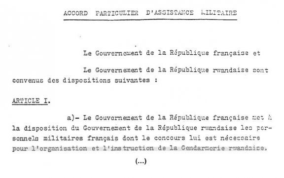 Génocide au Rwanda. Document 1 : Accord particulier d’assistance militaire du 18 juillet 1975 (Survie)