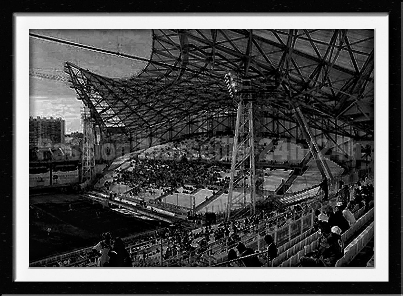 Stade Vélodrome, Olympique de Marseille, Stade Noir & Blanc, Cadeau  Football Lovers, Cadeau Olympique de Marseille Lovers -  France
