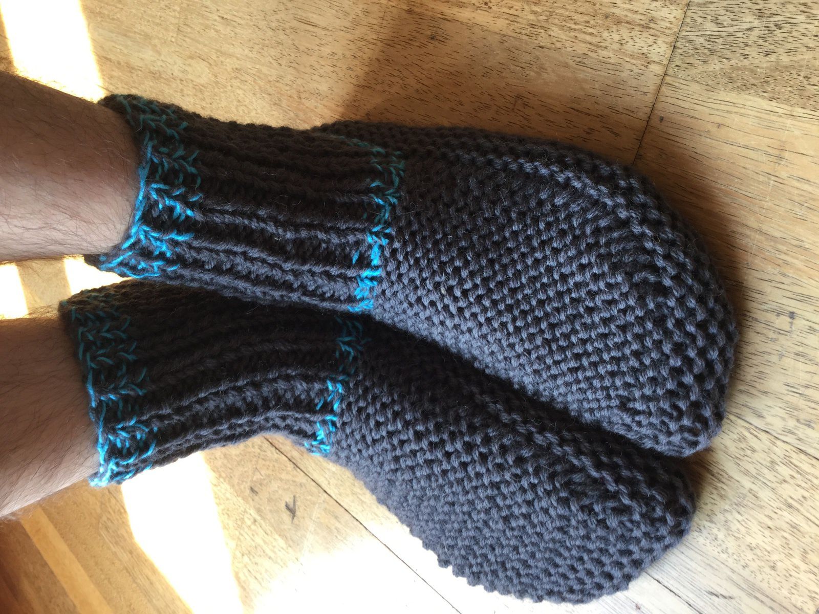 Des chaussons en tricot pour monsieur - Sur mes aiguilles...