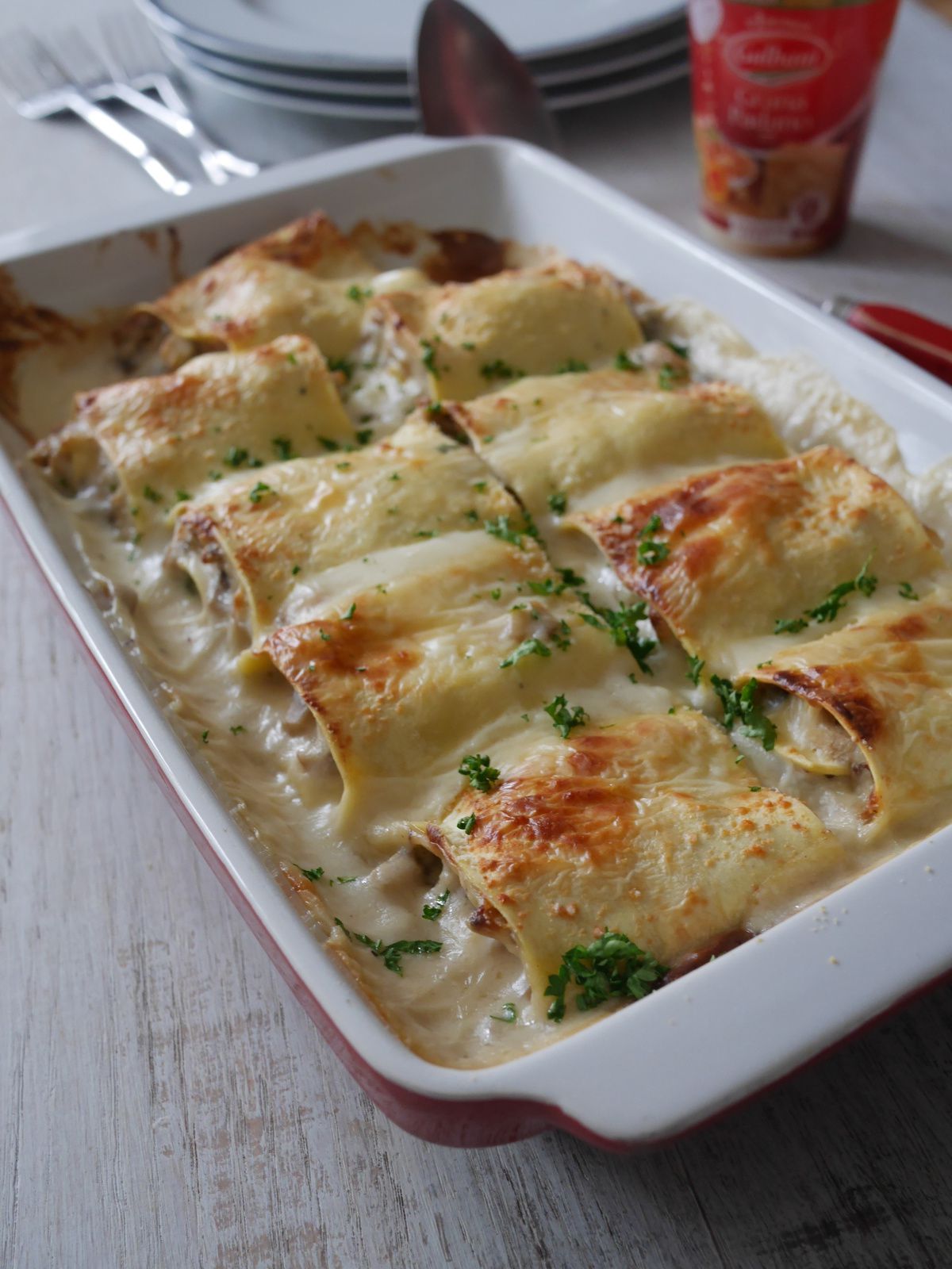 Lasagnes roulées au jambon et champignons - Blog de cuisine créative,  recettes  popotte de Manue