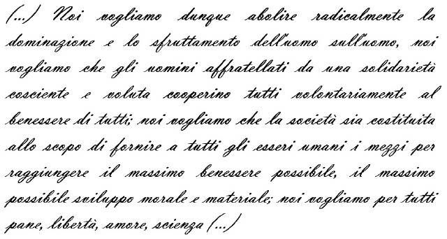 frase tratta dal programma anarchico