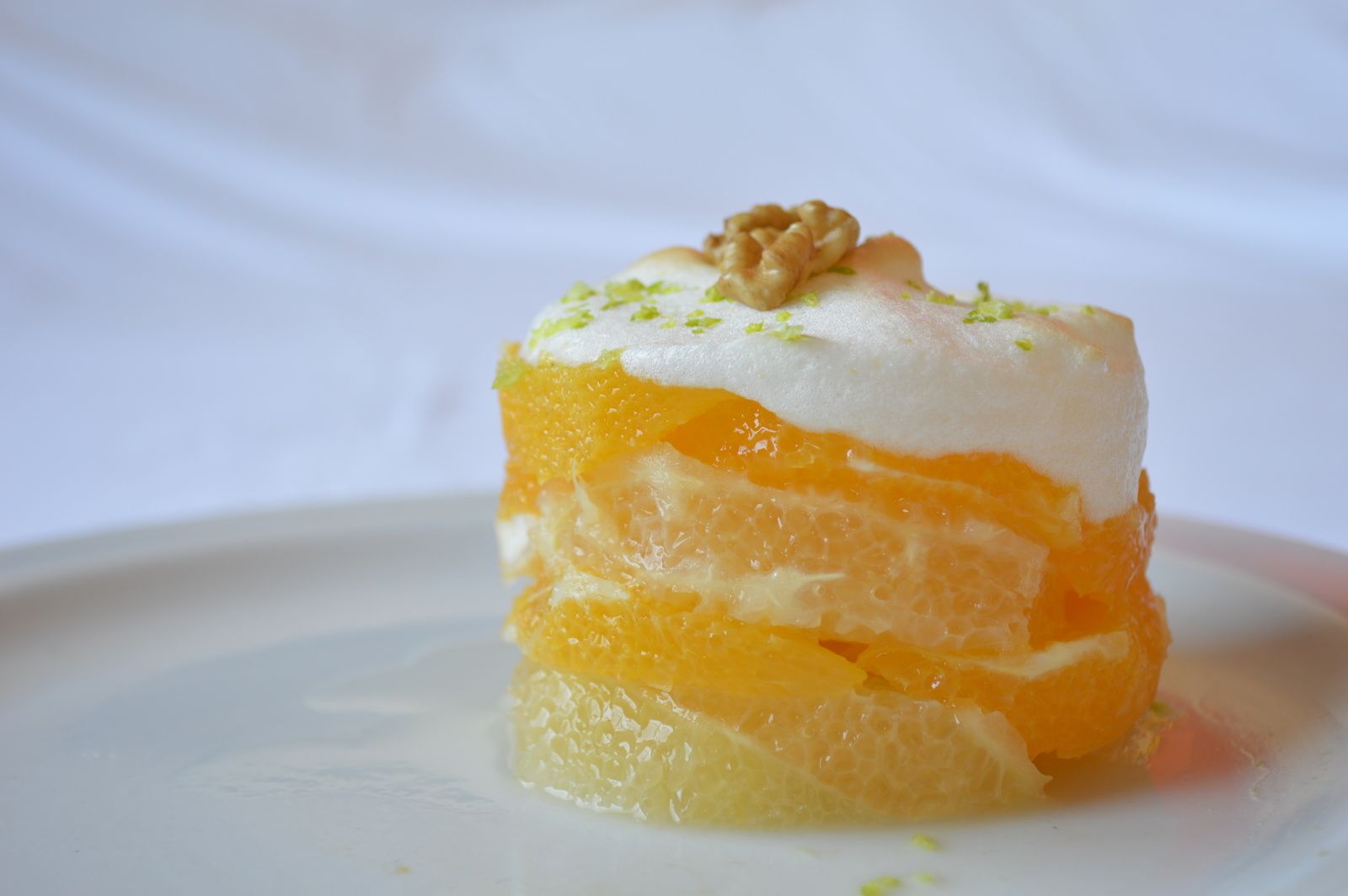 Gratin d'agrumes meringué