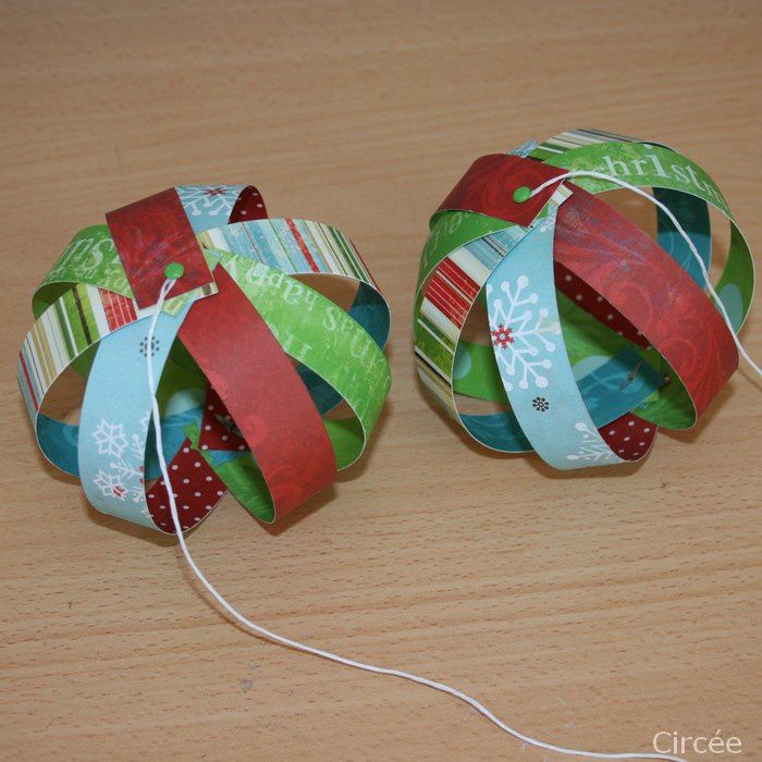 Tutoriel : réaliser une boule de Noël avec des bandes de papier - Les  créations de Circée