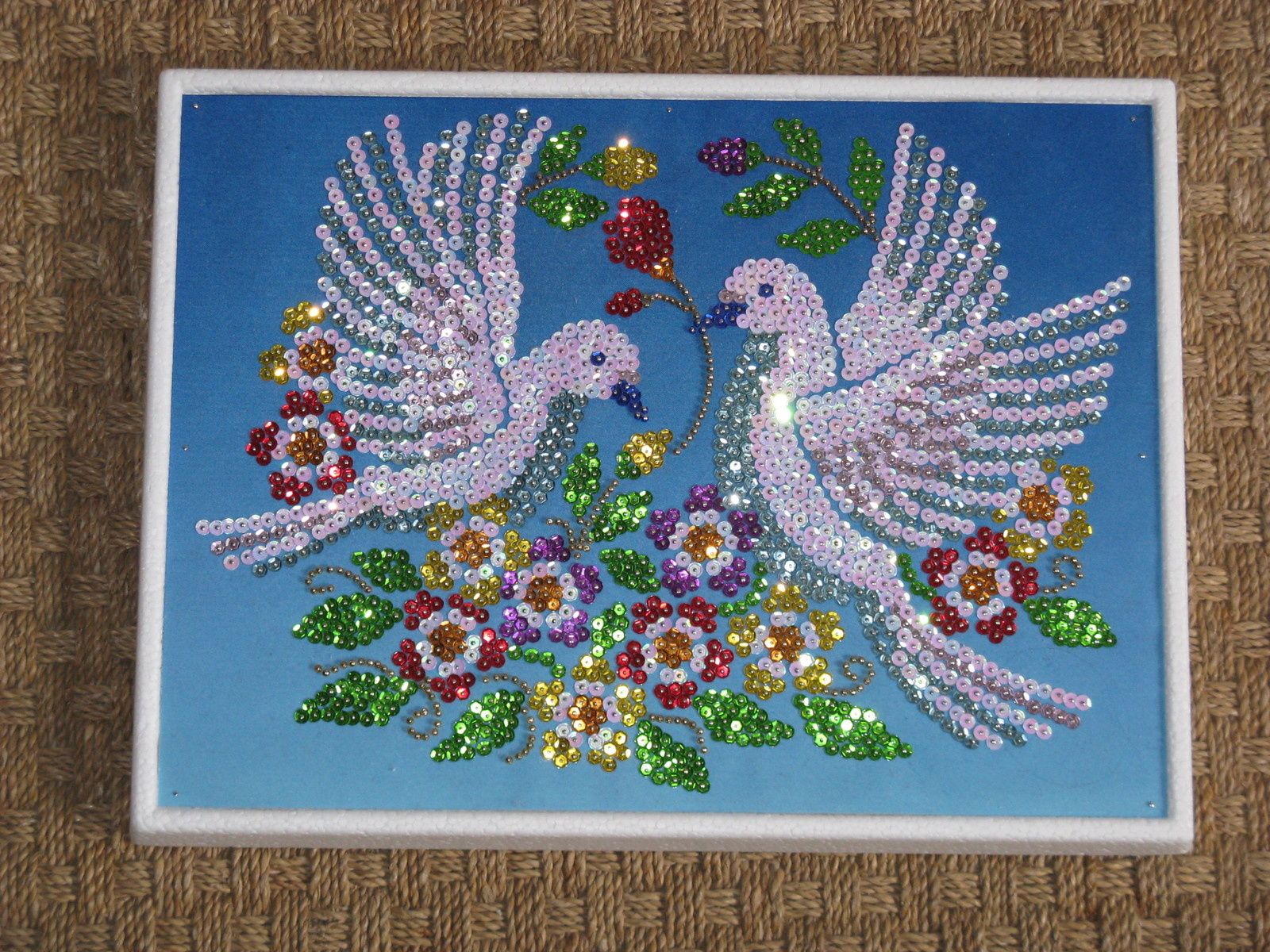 Comment Faire Un Tableaux Avec Des Perle Spep Video Tableaux sequins - Les perles de Schtroumpfette