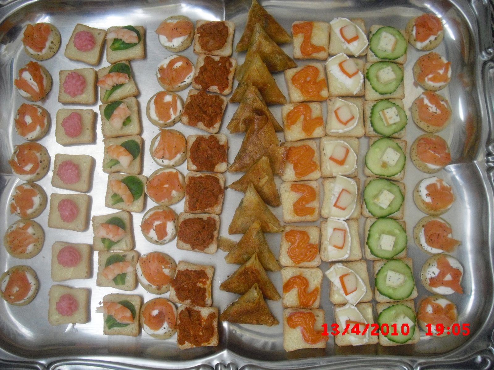 canapés pain de mie, blinis et bricks - Les mille et un délices de lilihal