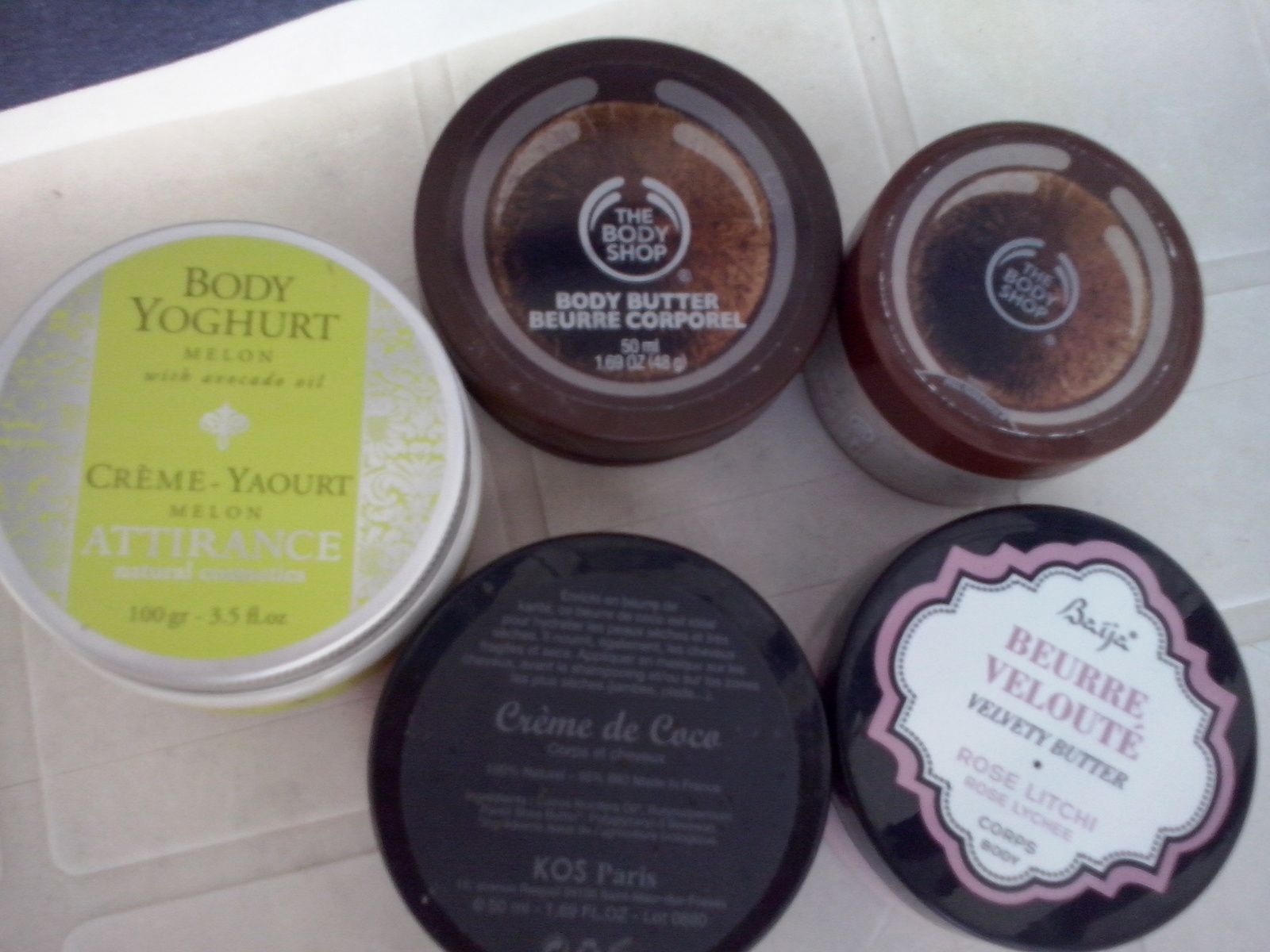 soins corporels de l'été
