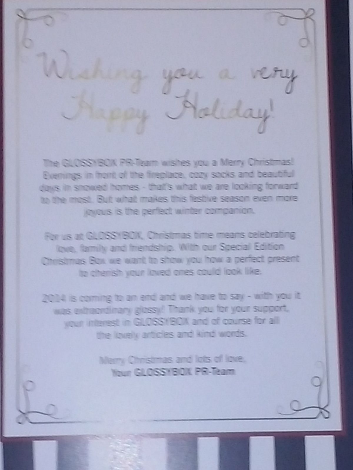 christmas box , special edition glossybox