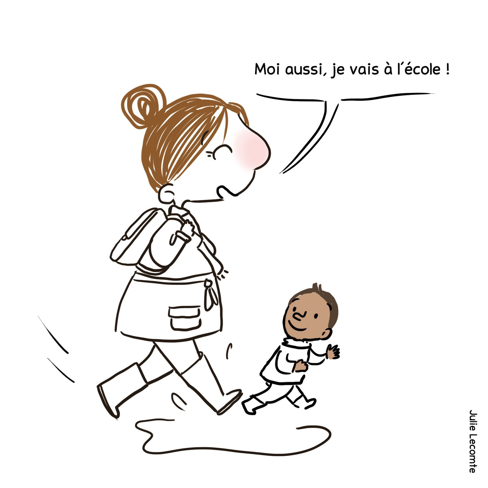 Maman à la maison et vie de classe