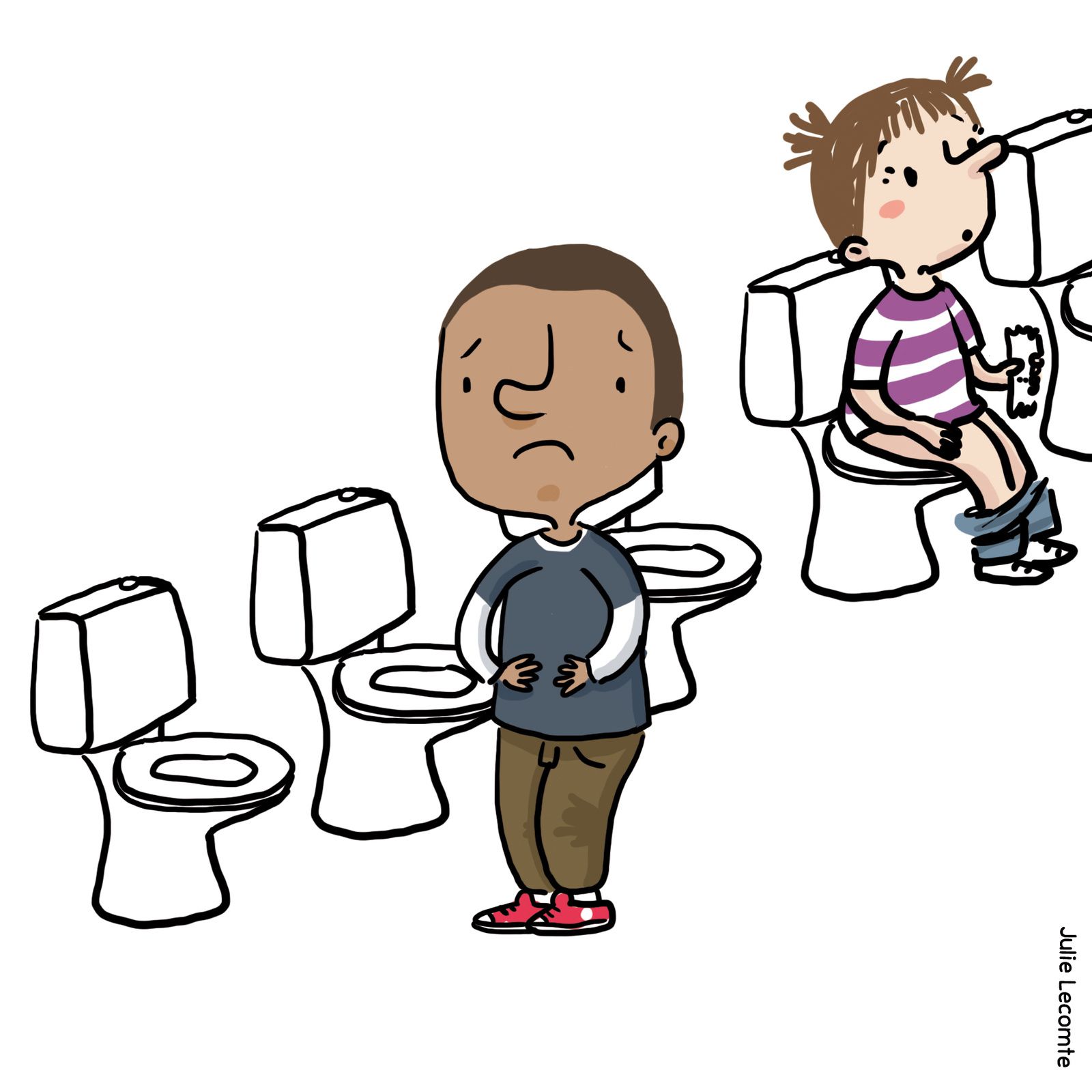 Plus d'un enfant sur deux se retient d'aller aux toilettes à l