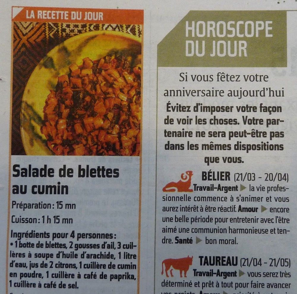 Coupons dans les journaux