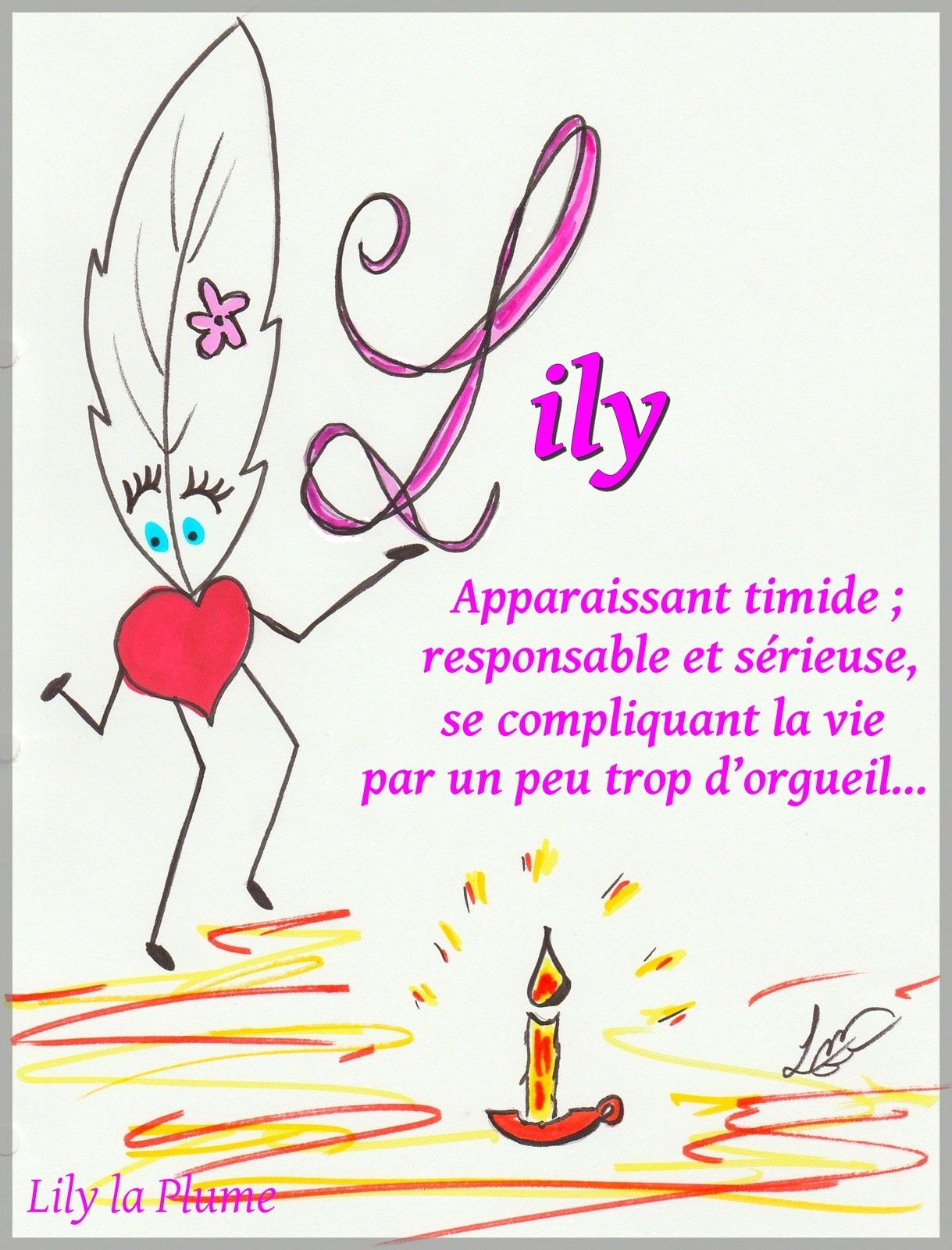 Lily Les Prénoms par Lily la Plume