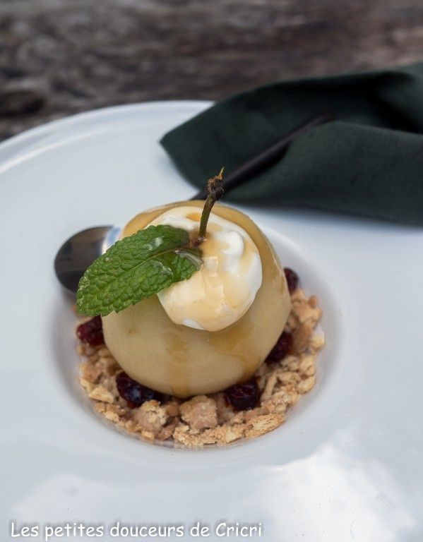 Pomme confite à l'érable