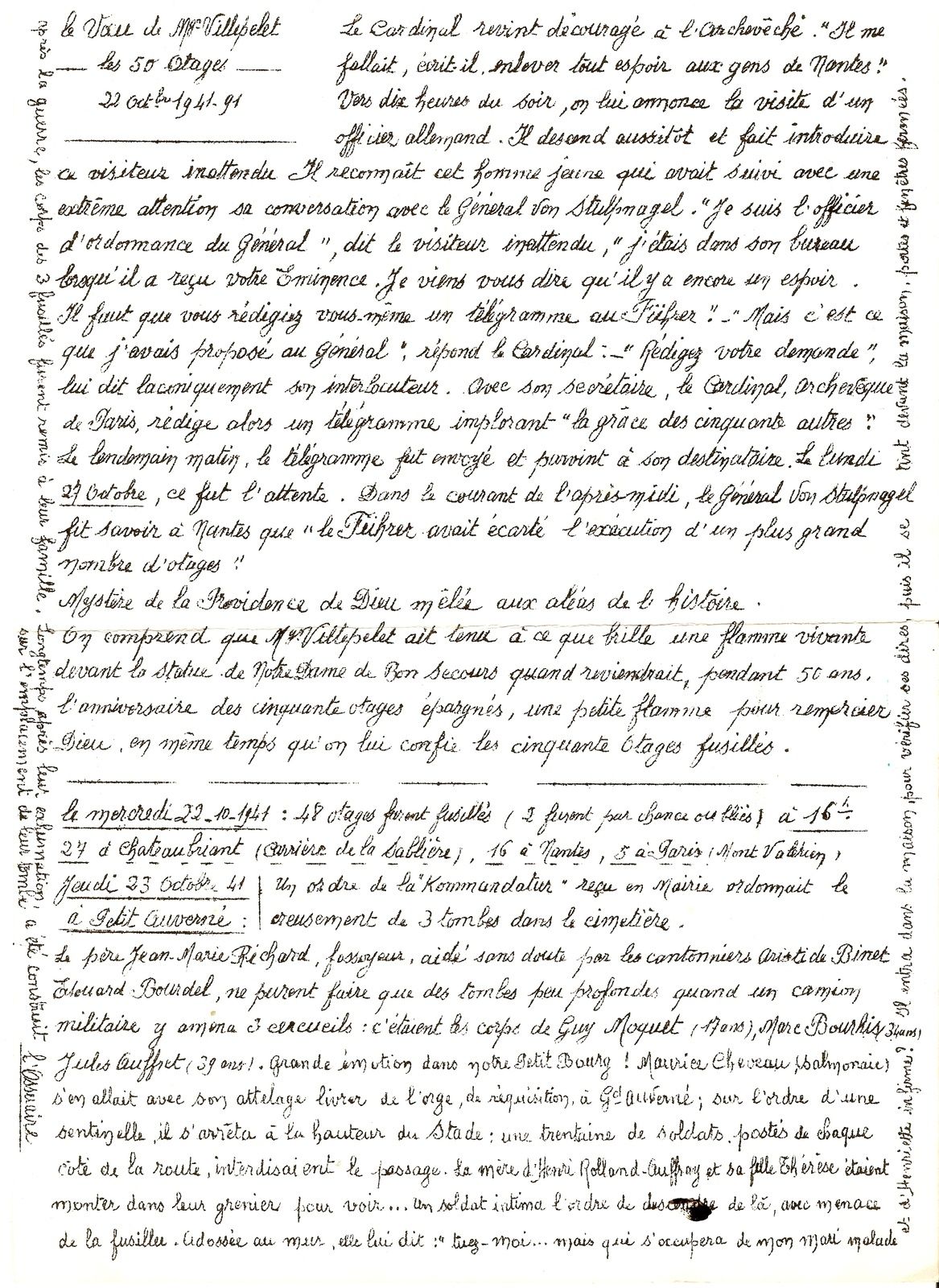 Fusillés de Châteaubriant inhumés à Petit-Auverné