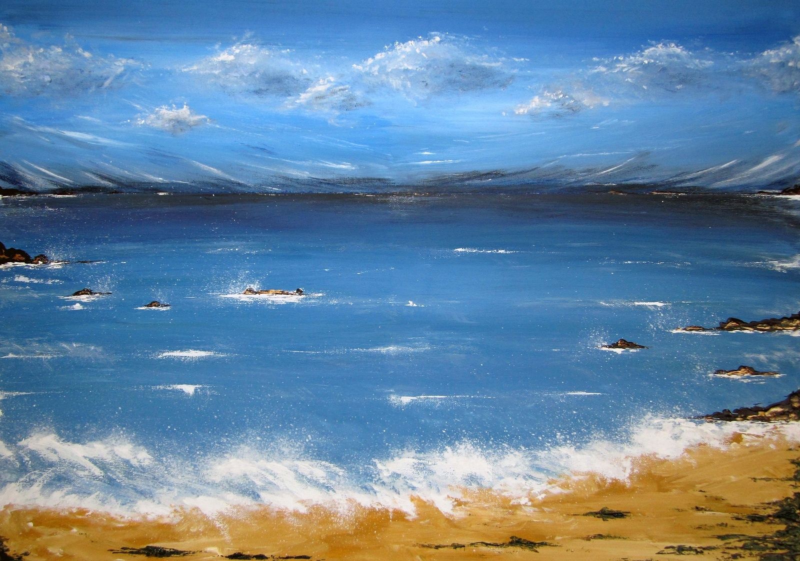 Acrylique paysage bord de mer 50x40 (2013) Acrylique paysage bord de mer 50x40 (2013)