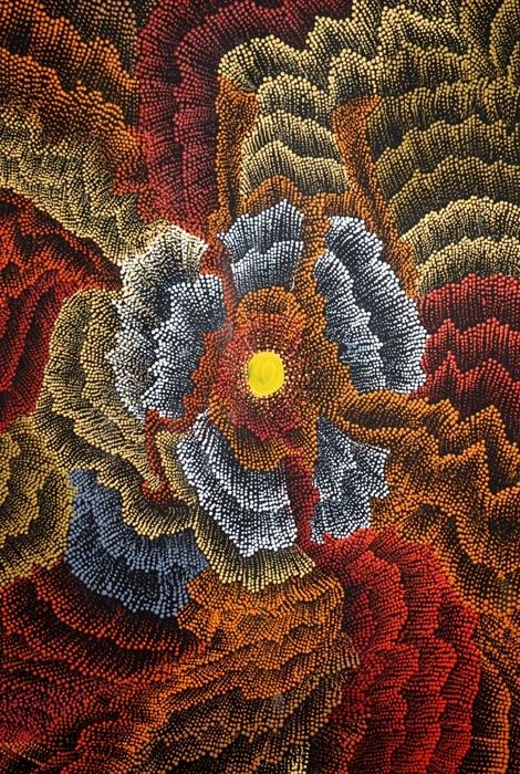 Une peinture aborigène exposée au Parcours des Mondes 2015