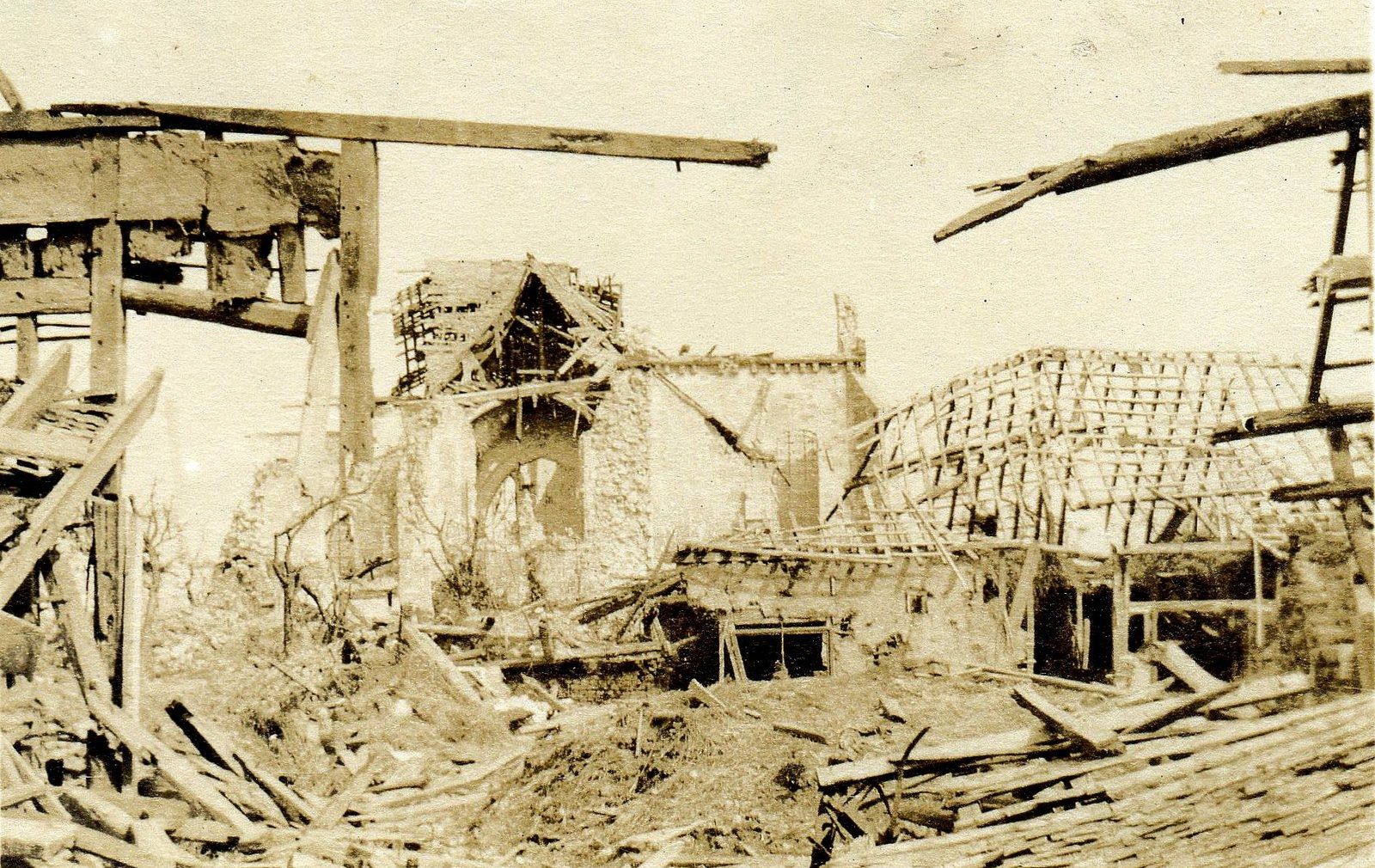 Un village détruit.