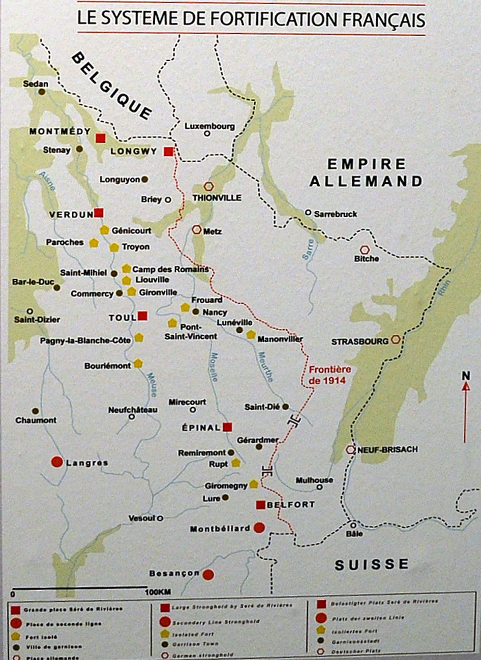 Le système de défense français face à l'Alsace-Lorraine occupée.
