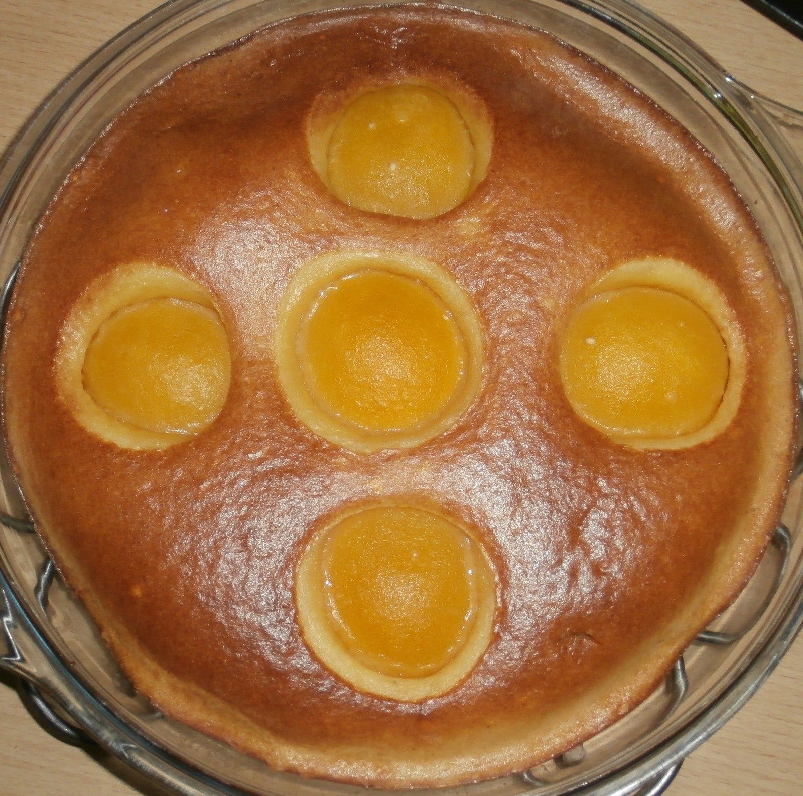 Gâteau aux oreillons de pêche