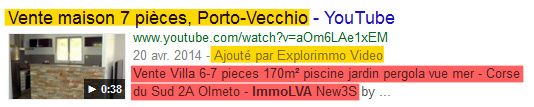 annonce immobilière ajoutée par Explorimmo, reprenant le descriptif ImmoLVA NEW3S d'une annonce immobilière d'un Bien situé en CORSE du SUD à OLMETO