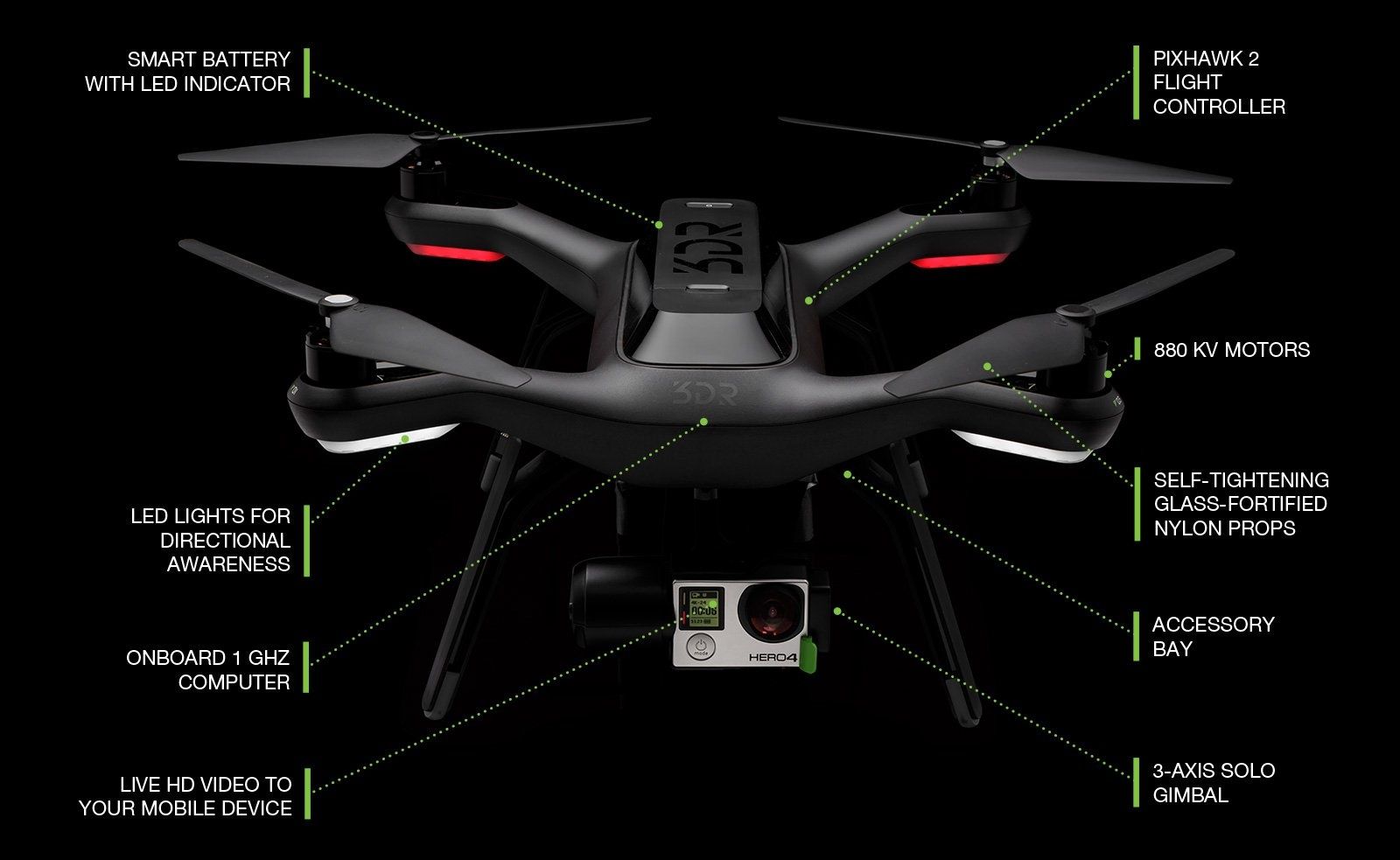 3dr solo drone gopro cheap compatibility