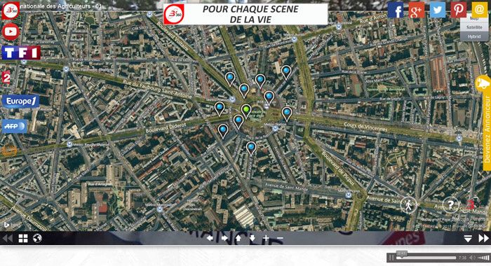 La révolte des Agriculteurs au format panoramique 360° interactif
