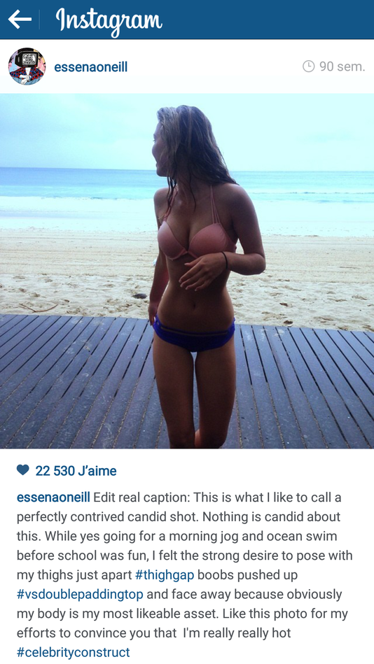 Essena O’Neil est l’une de ces nombreuses starlettes que les réseaux sociaux ont fait émerger.