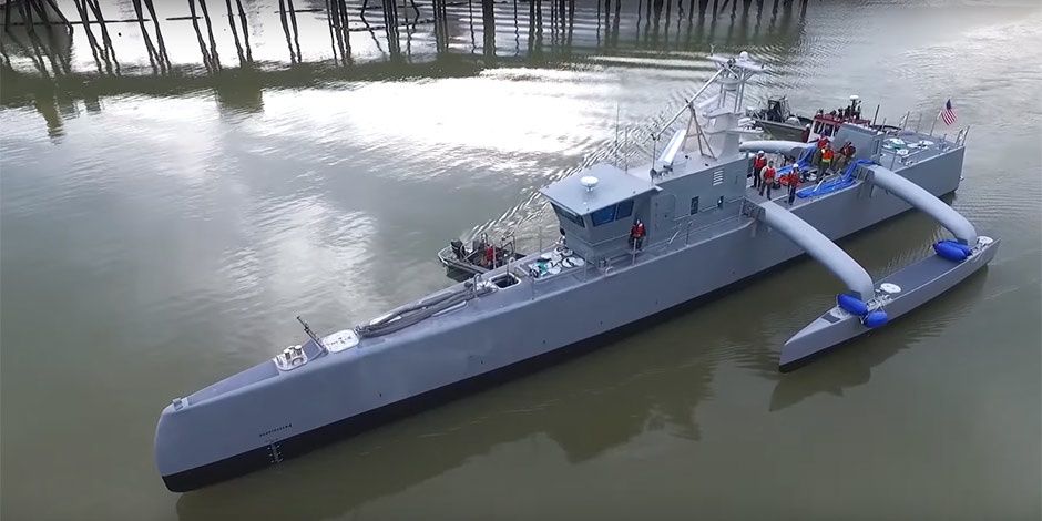 Drones : voici l'ACTUV, pour Anti-Submarine Warfare (ASW) Continuous Trail Unamanned Vessel