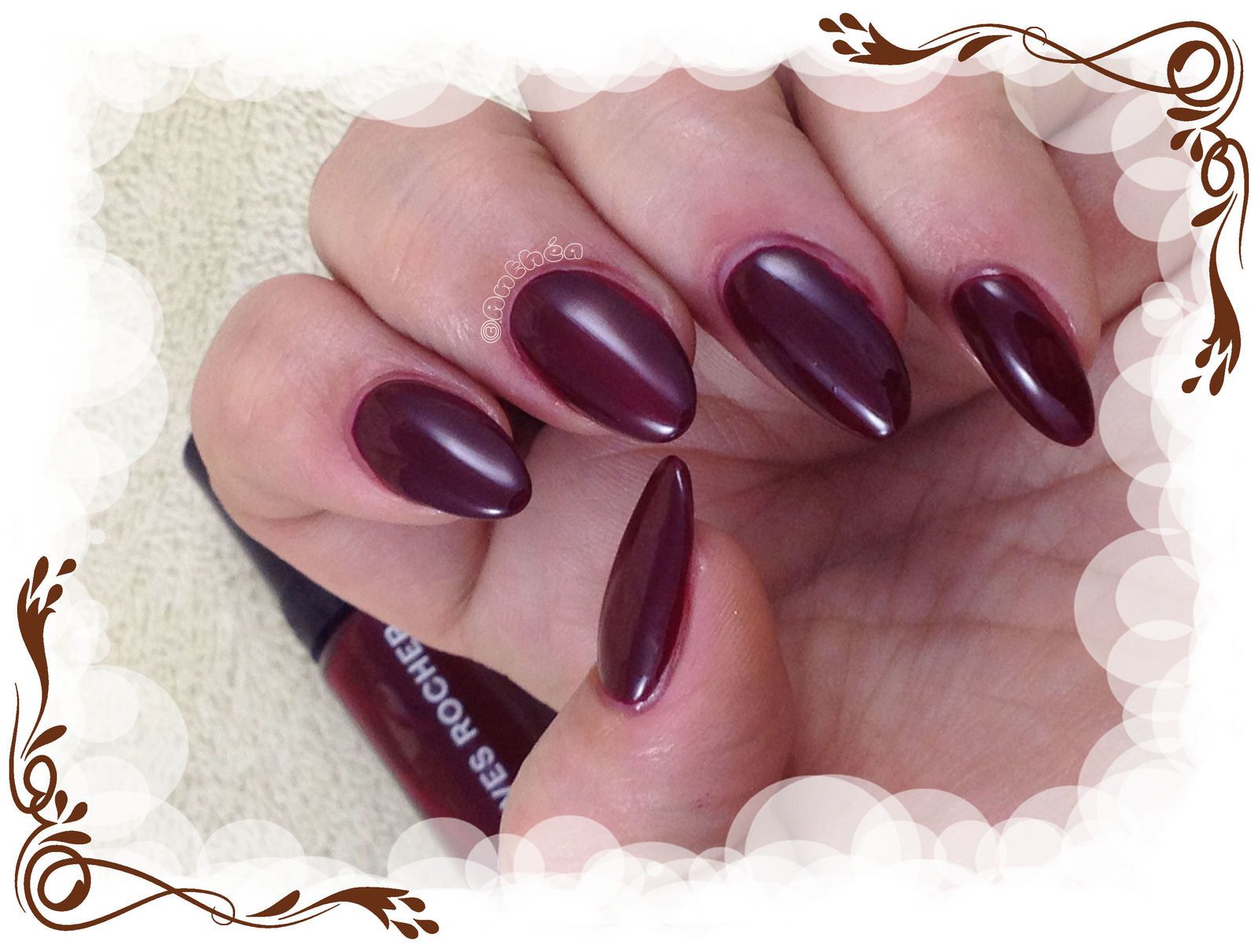 Yves Rocher - soins des mains + n°43 Cerise noire - Anthéa Nail Art