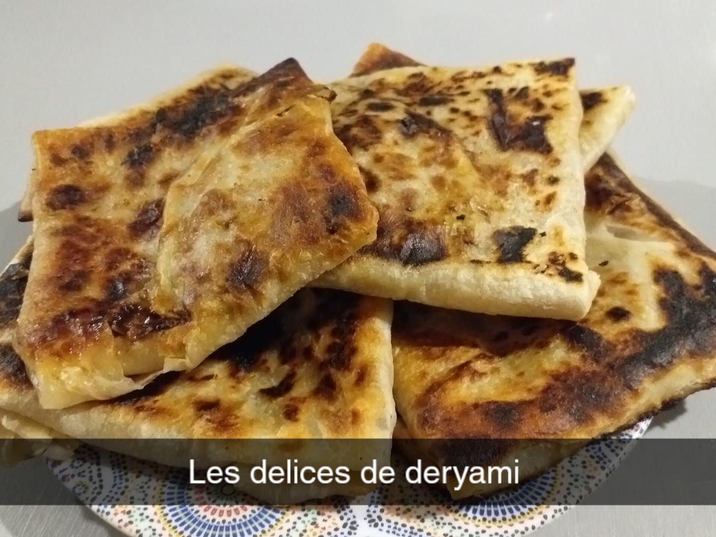 Msemen farci viande haché poivron (Algerie) - les delices de deryami