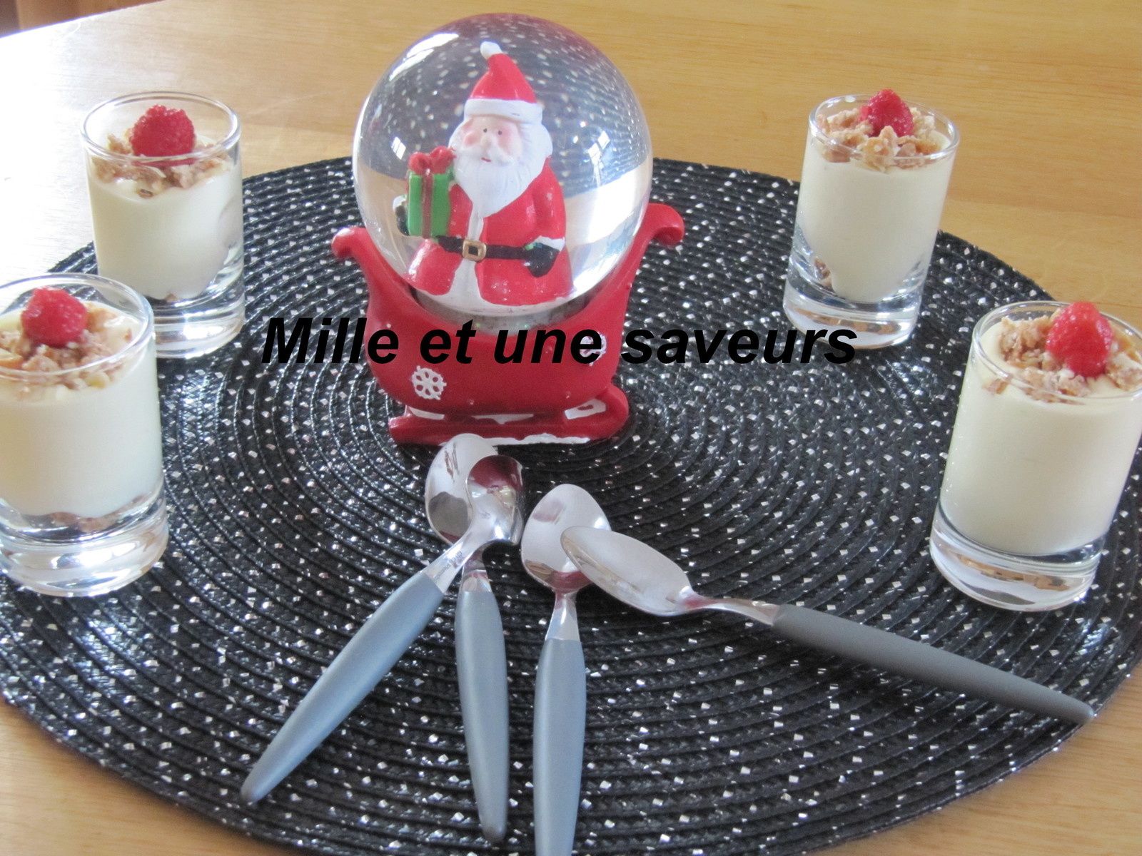 Verrine mousse chocolat blanc et son croustillant chocolat blanc