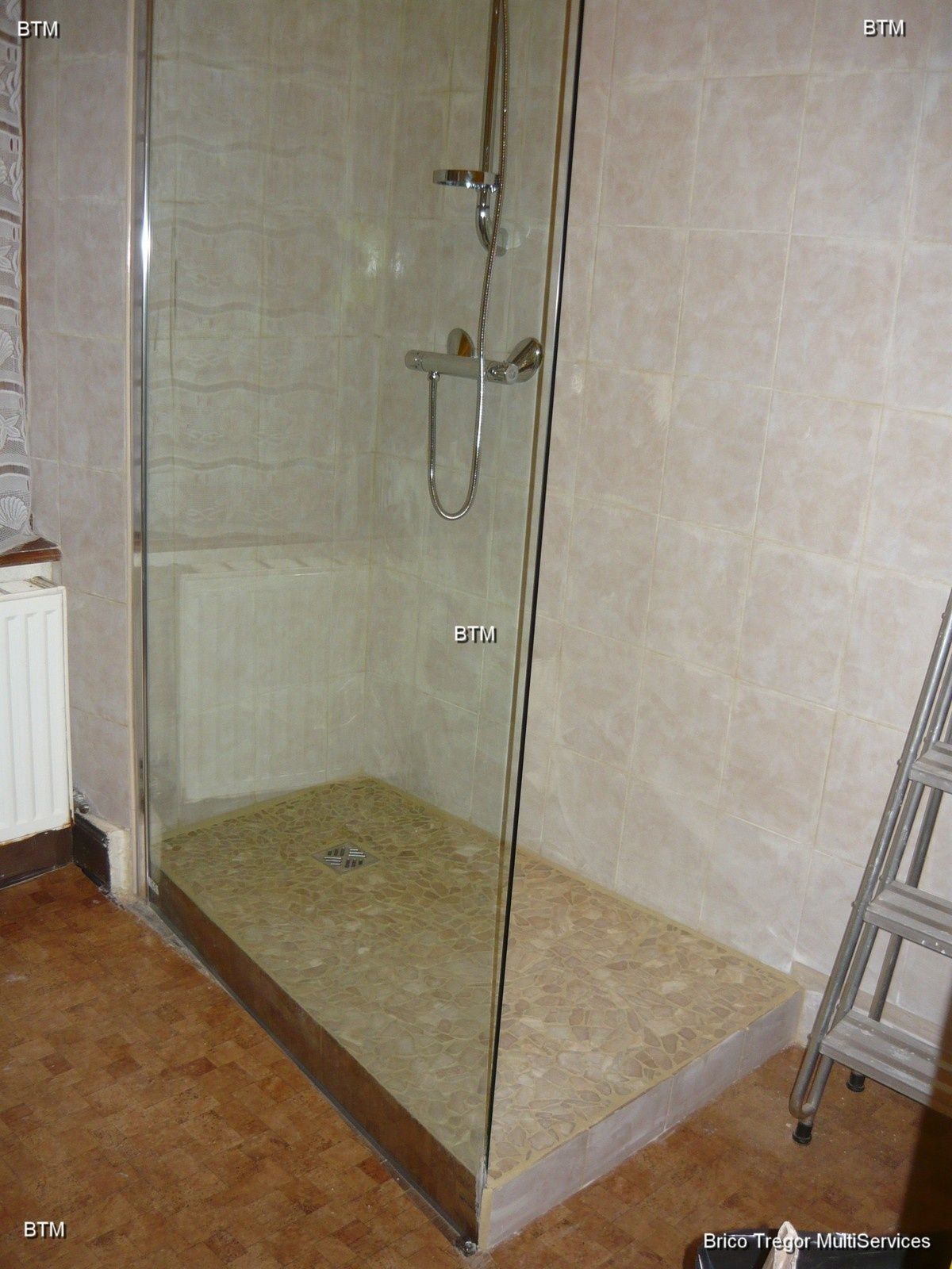 Création d'une douche avec receveur sur mesure brico trégor ...