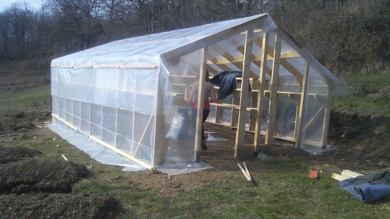 La serre autoconstruction de notre maison autonome