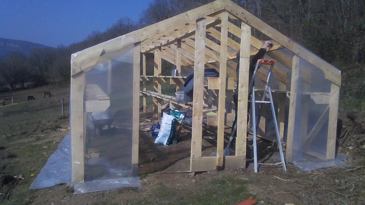 La serre autoconstruction de notre maison autonome
