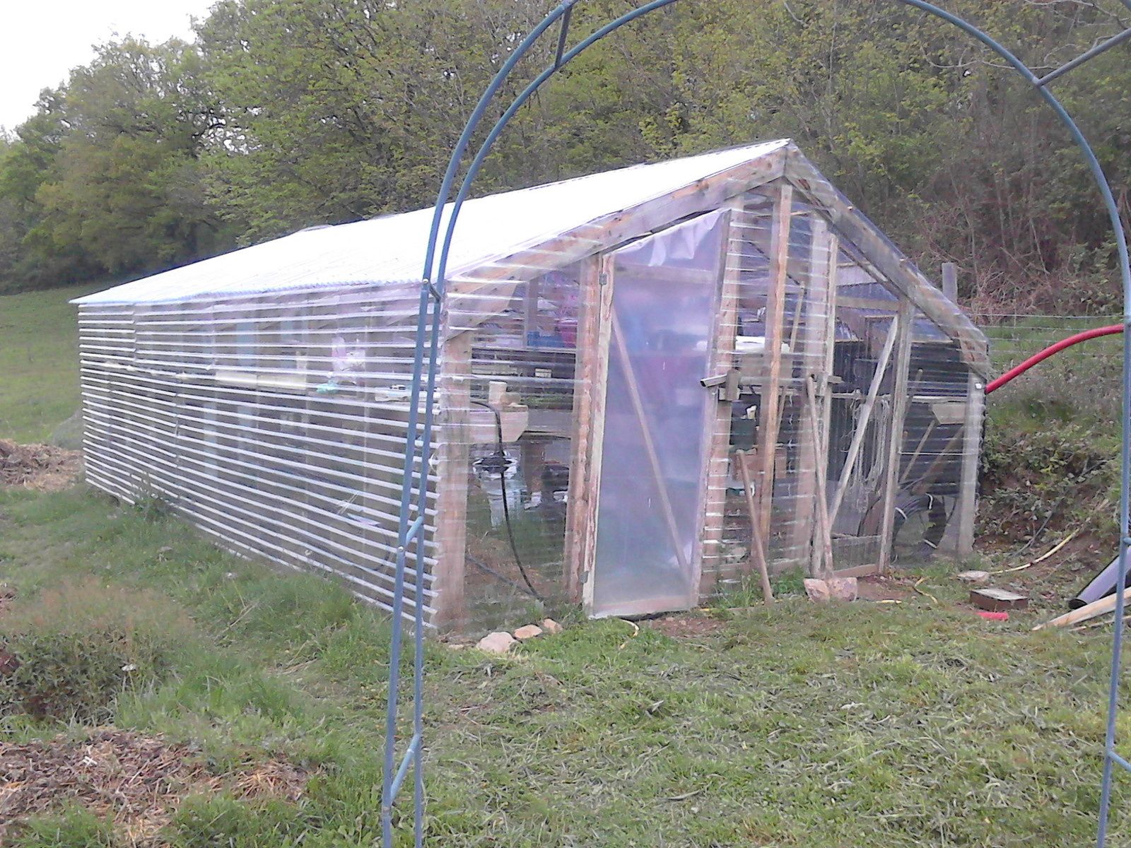 La serre autoconstruction de notre maison autonome