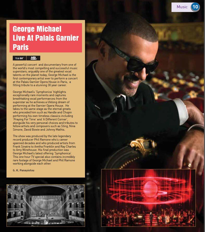 GEORGE MICHAEL LIVE AT PALAIS GARNIER PARIS - GEORGE MICHAEL NEWS