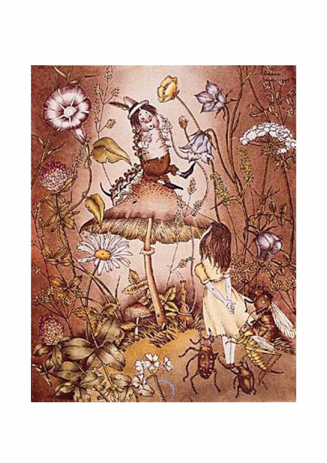 Th¨me "Alice au pays des Merveilles" est bien chez laurette Image d archive illustration d Adrienne SEGUR