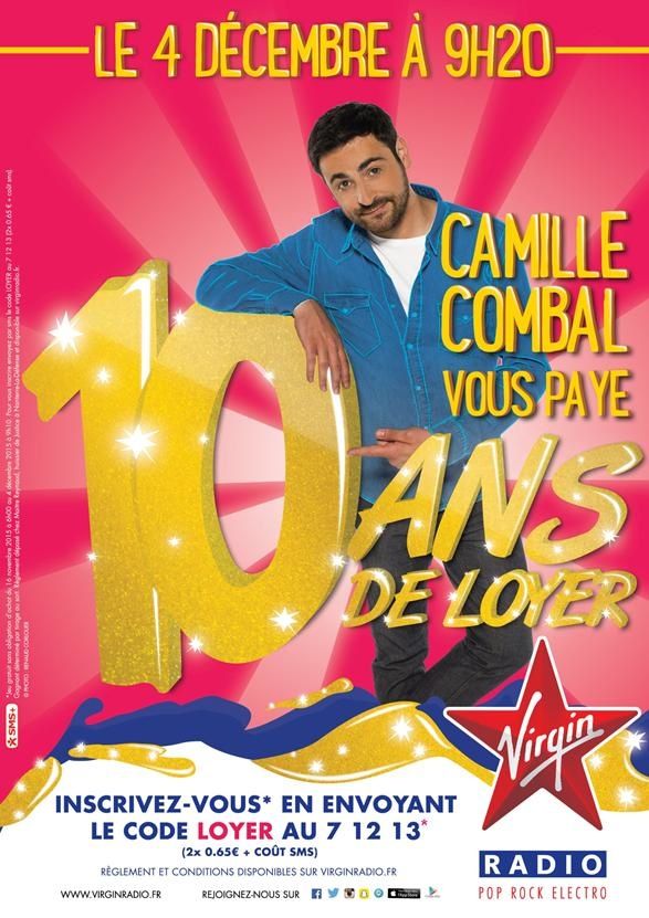 Le 4 décembre, Camille Combal vous offre 10 ans de loyer sur Virgin Radio (vidéo)