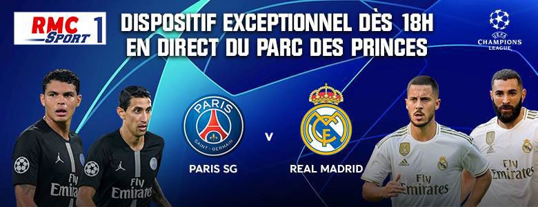 Dispositif exceptionnel sur RMC Sport pour le match PSG / Real Madrid - Le  Zapping du PAF